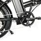 EUNORAU E-FAT-MN 48V500W12.5Ah 20"x4" Foldable Fat Tire Step Over Electric Bike, Crank