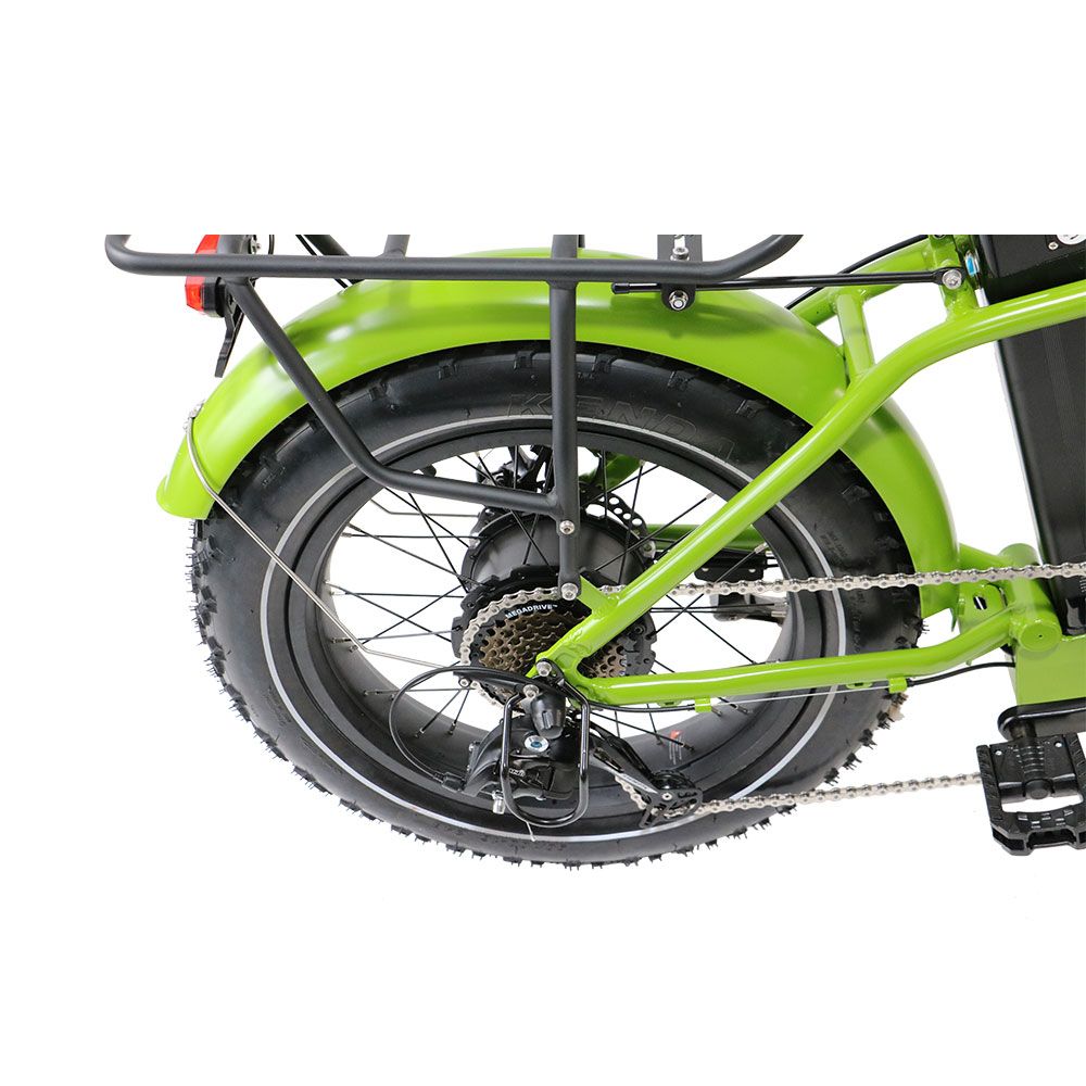 EUNORAU E-FAT-MN 48V500W12.5Ah 20"x4" Foldable Fat Tire Step Over Electric Bike, Derailleur