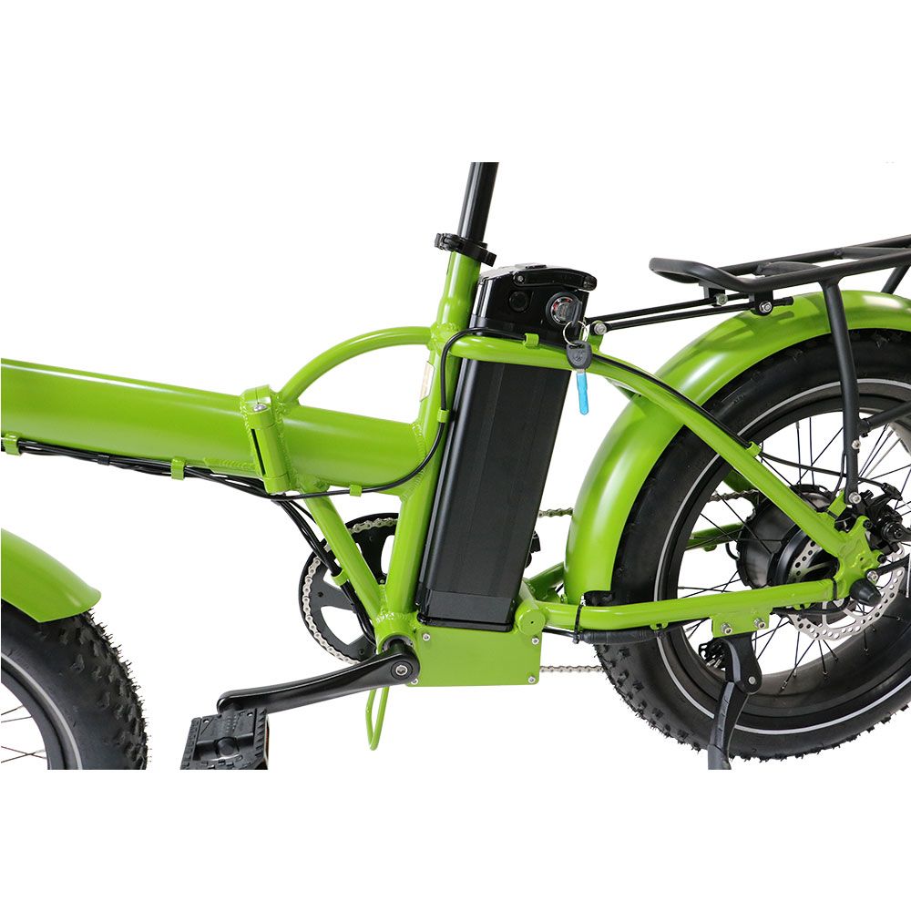 EUNORAU E-FAT-MN 48V500W12.5Ah 20"x4" Foldable Fat Tire Step Over Electric Bike, Battery