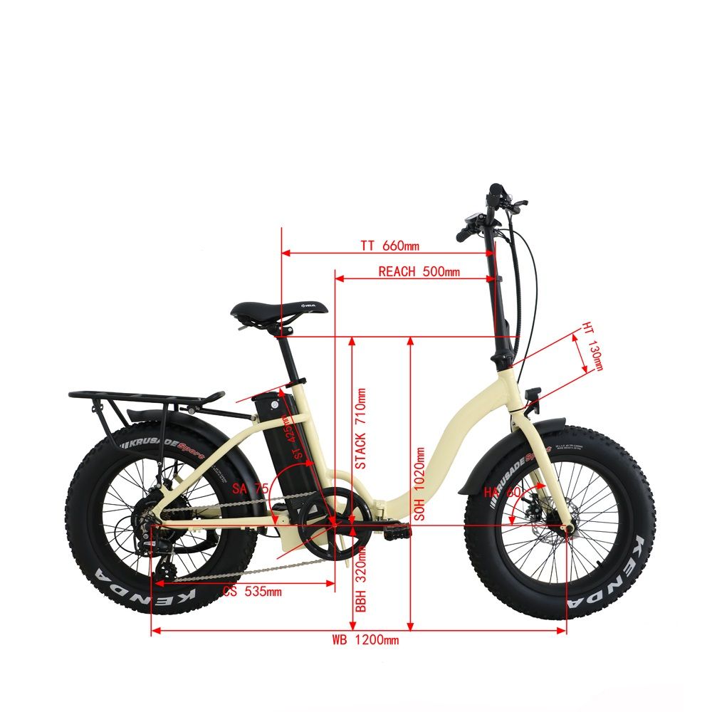 Eunorau E-Fat-Step Electric Bike, Geometry