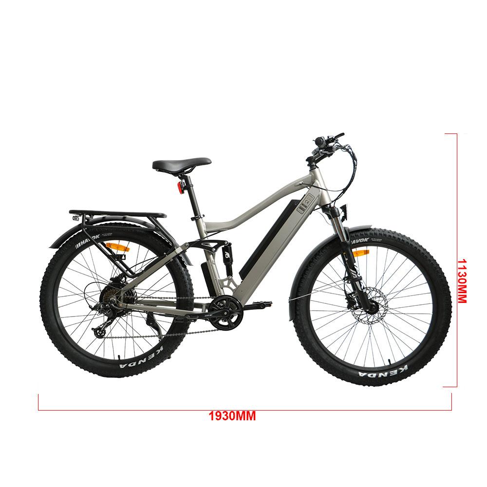 Eunorau UHVO 36V350W / 48V750W All Terrain full suspension 27.5x3.0" tire electric mountain hunting/fishing bike